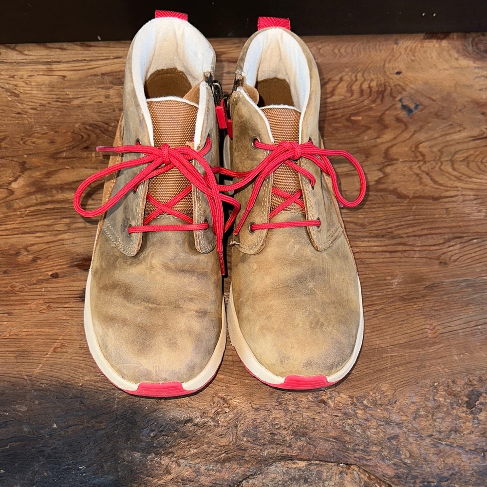 Kids UGG Canoe III Weather Sneaker Boots with Red Laces